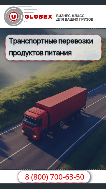 Организация перевозки продуктов питания по России